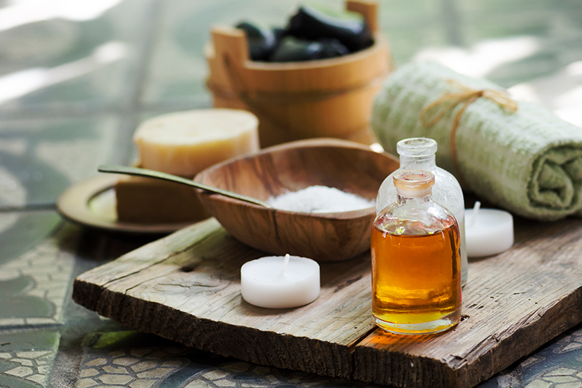 Calming bath and body care rituals